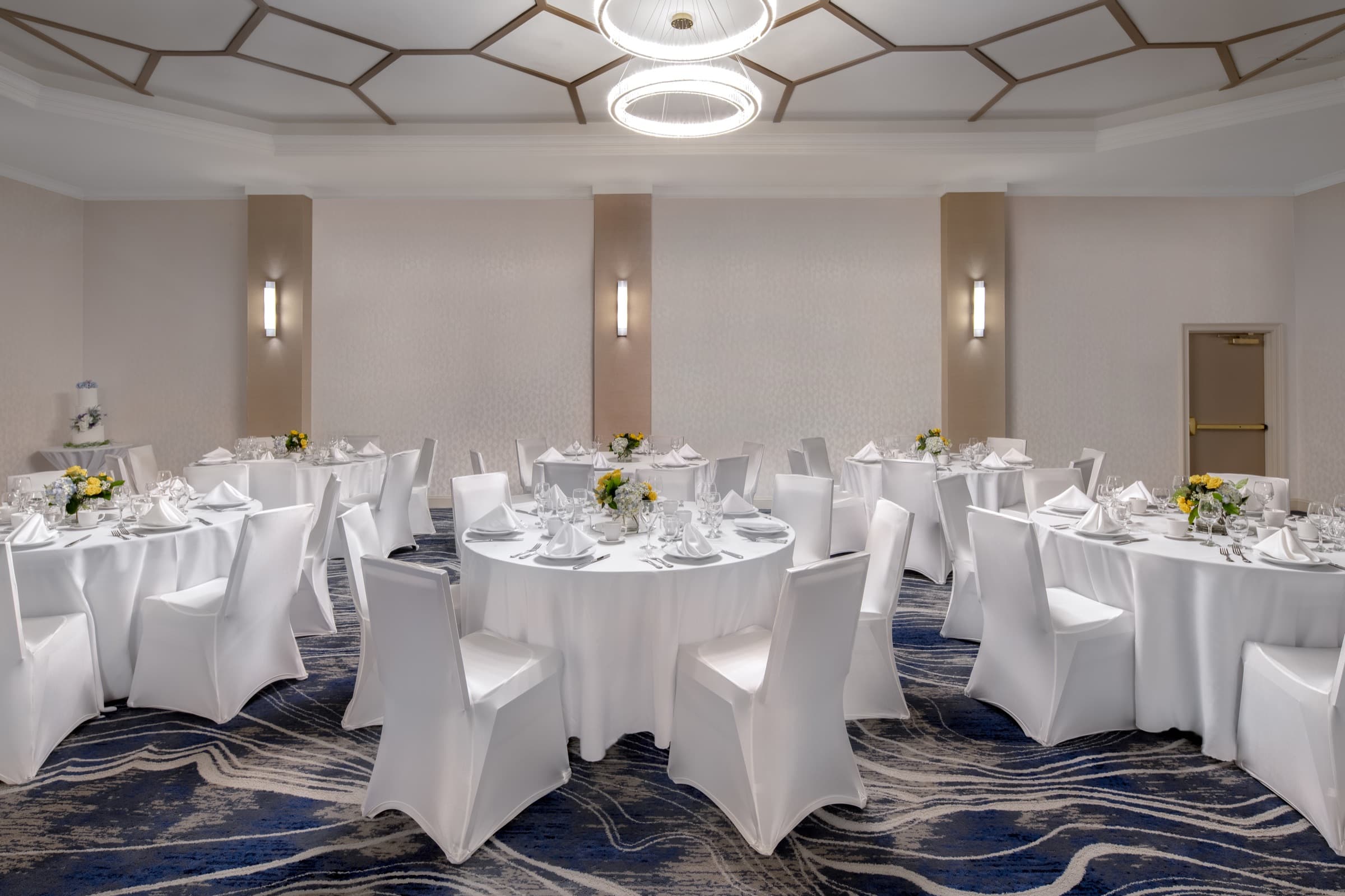 Falls Grand Ballroom set for a formal celebration