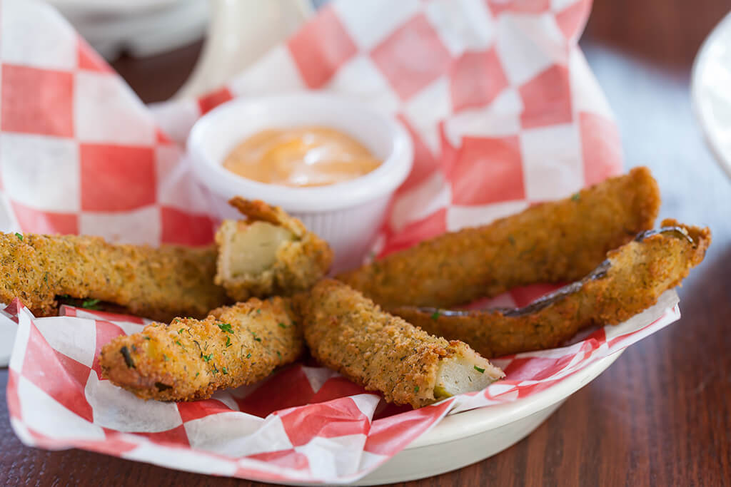 Fried pickles special appetizer